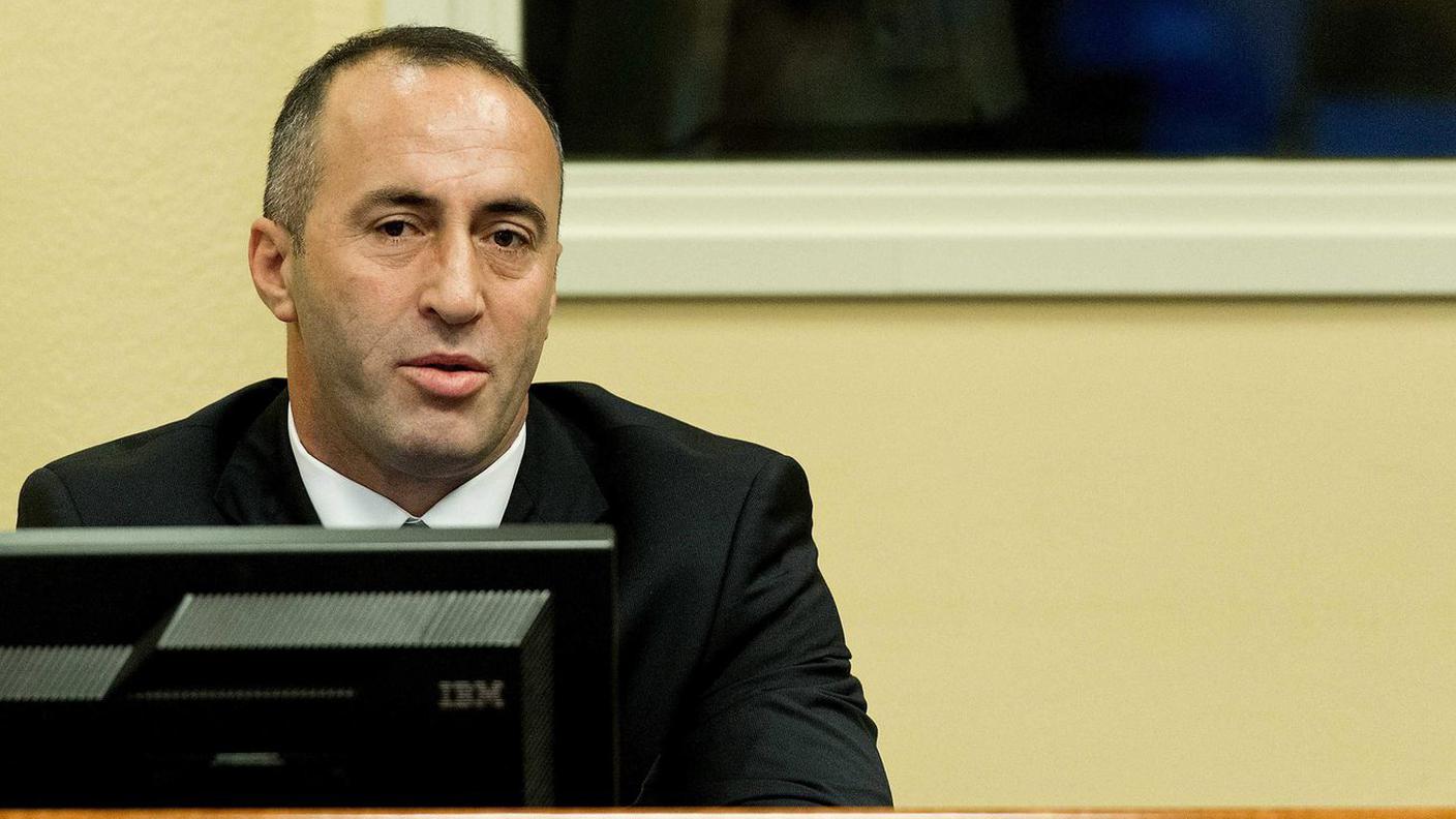 Haradinaj durante il processo all'Aia, al termine del quale venne assolto