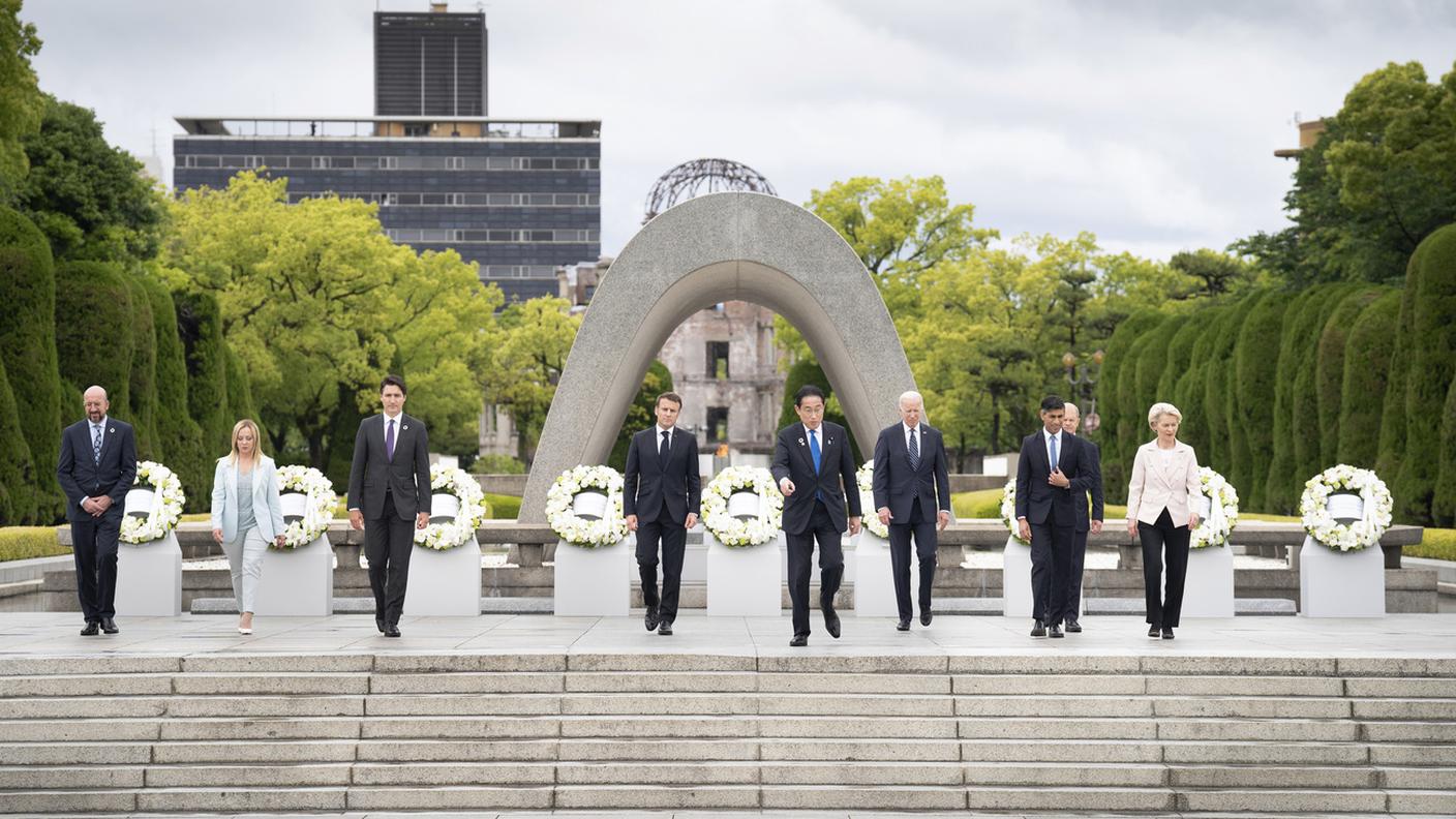 I leader del G7 hanno omaggiato le vittime della prima bomba atomica a Hiroshima