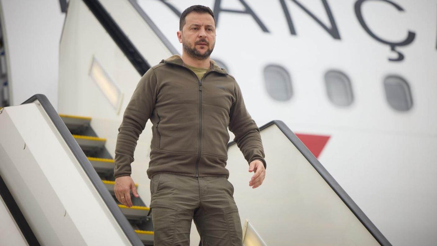 Il presidente ucraino Zelensky è giunto a Hiroshima sabato