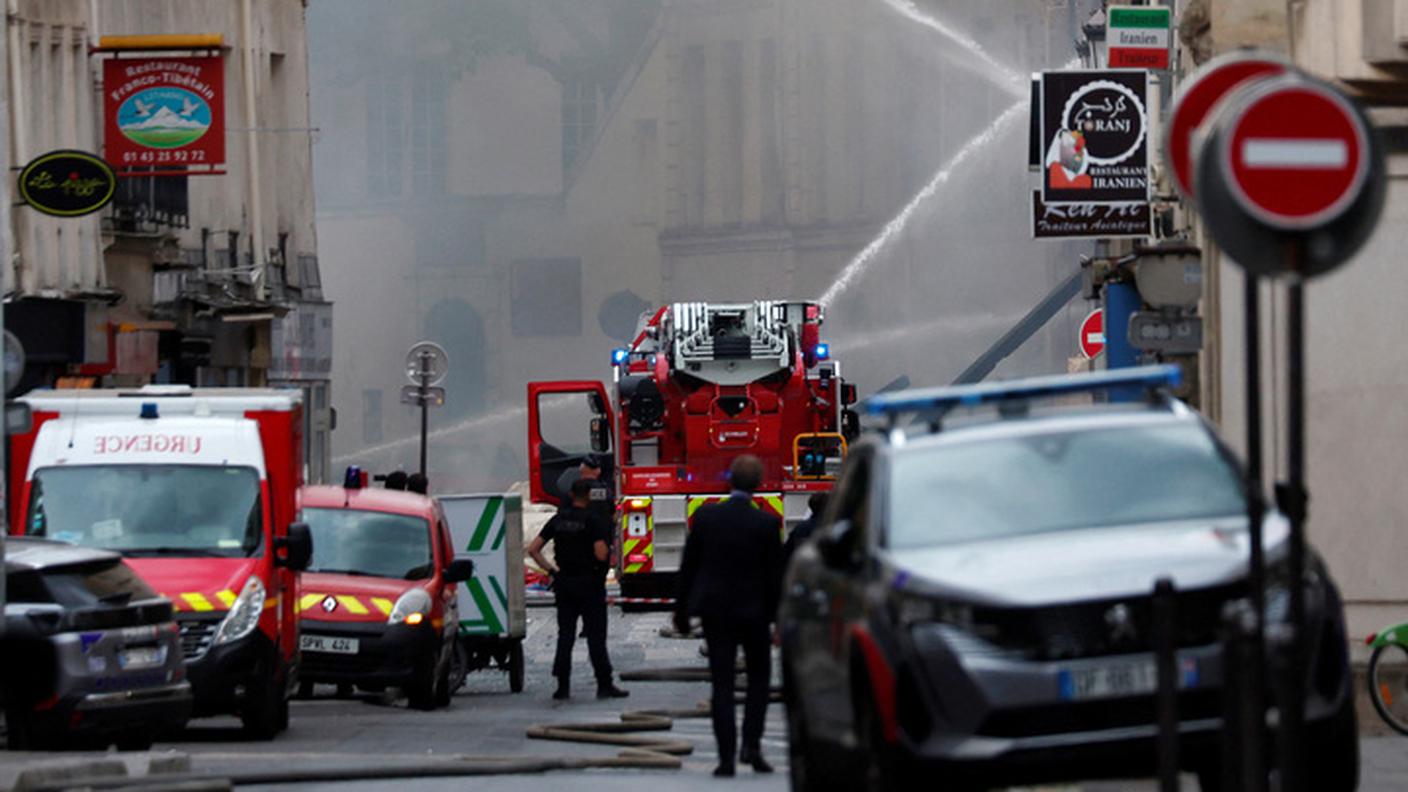 Una foto dell'incendio