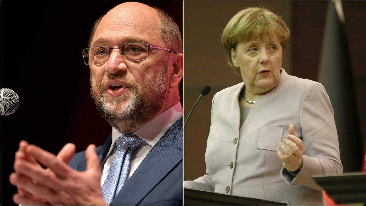 Martin Schulz e Angela Merkel
