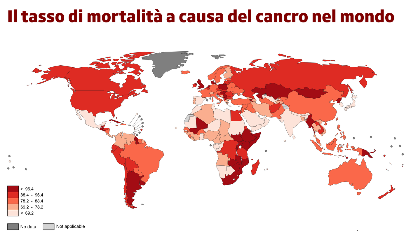 La stima della mortalità del cancro nel mondo