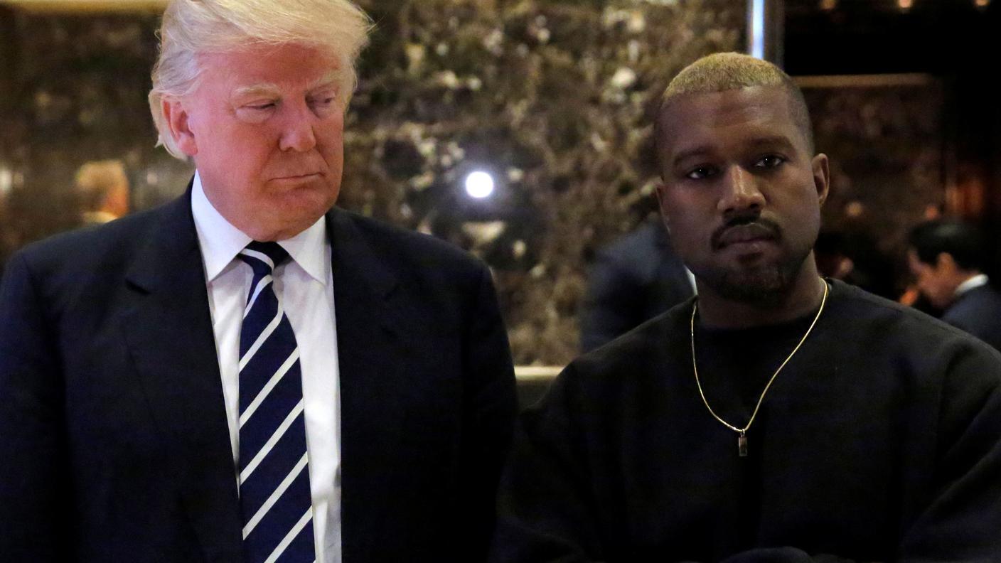 Il presidente Trump e West ritratti insieme a New York il 13 dicembre 2016