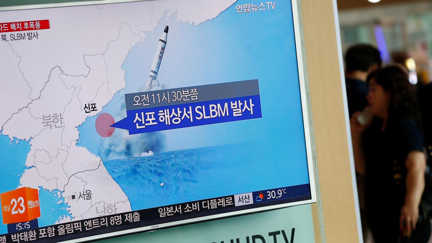 La traiettoria del missile