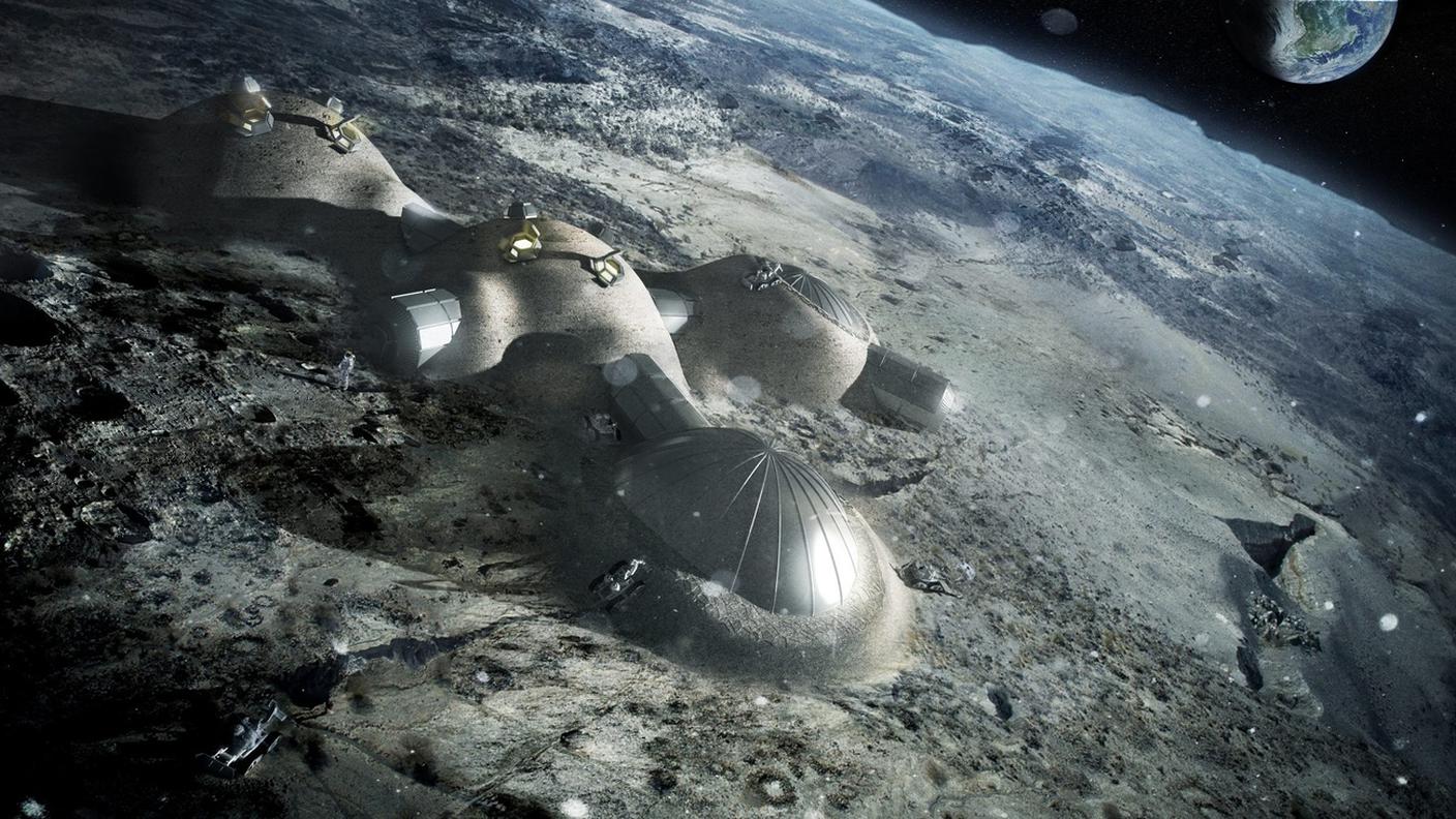 Così l'ESA nel 2016 immaginava una futura base lunare