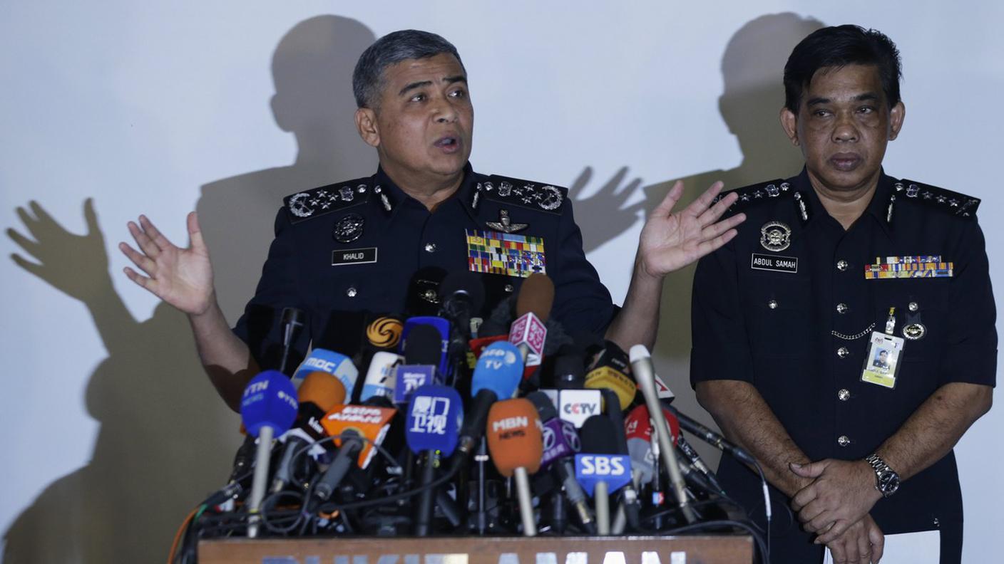 La conferenza stampa odierna della polizia malaysiana