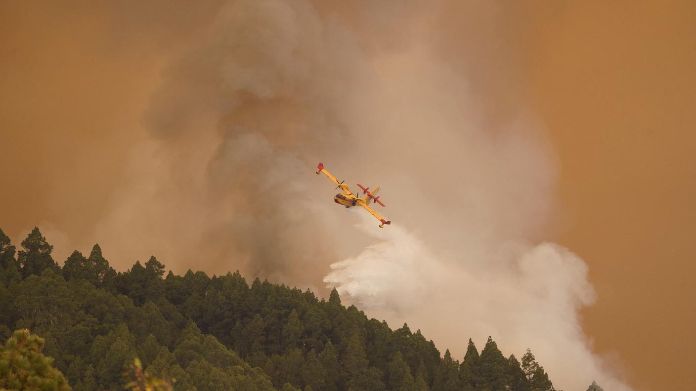 Un'immagine scattata oggi sull'isola spagnola