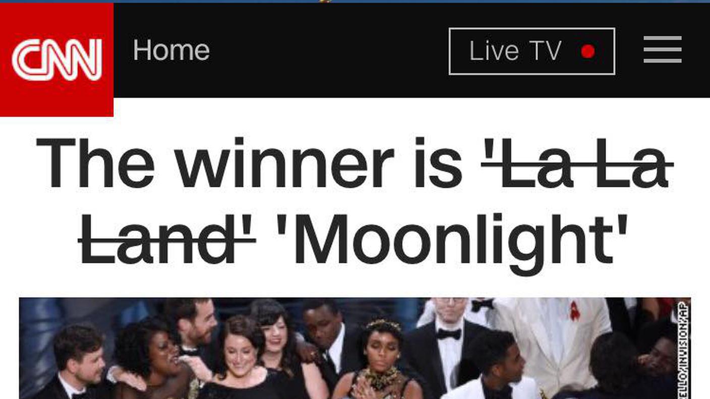 Gaffe agli Oscar 2017