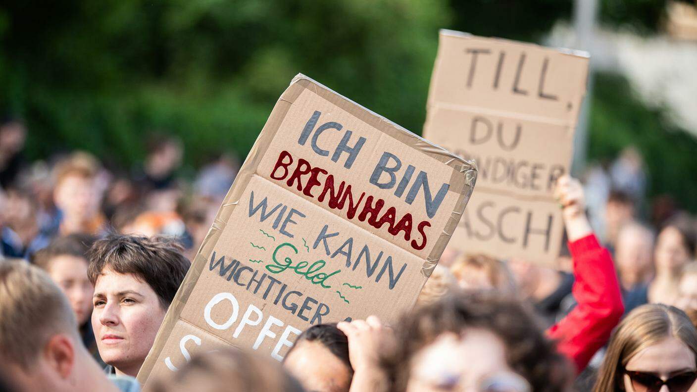 Protesta prima di uno spettacolo a Vienna