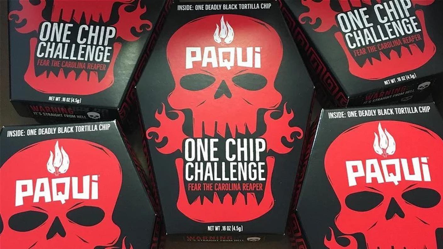 Le confezioni della tortilla chip "One Chip Challenge"