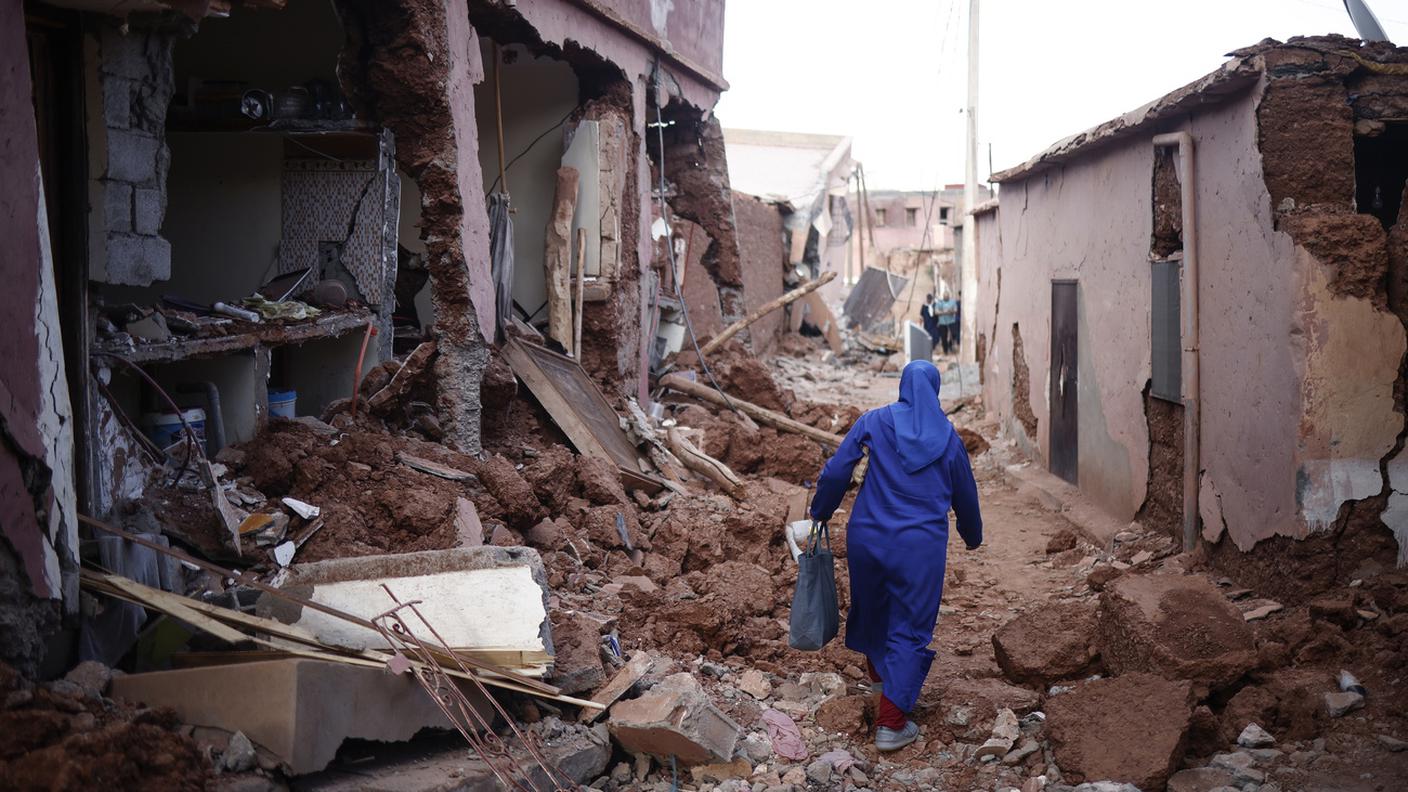 Edifici completamente distrutti dal terremoto dello scorso 9 settembre