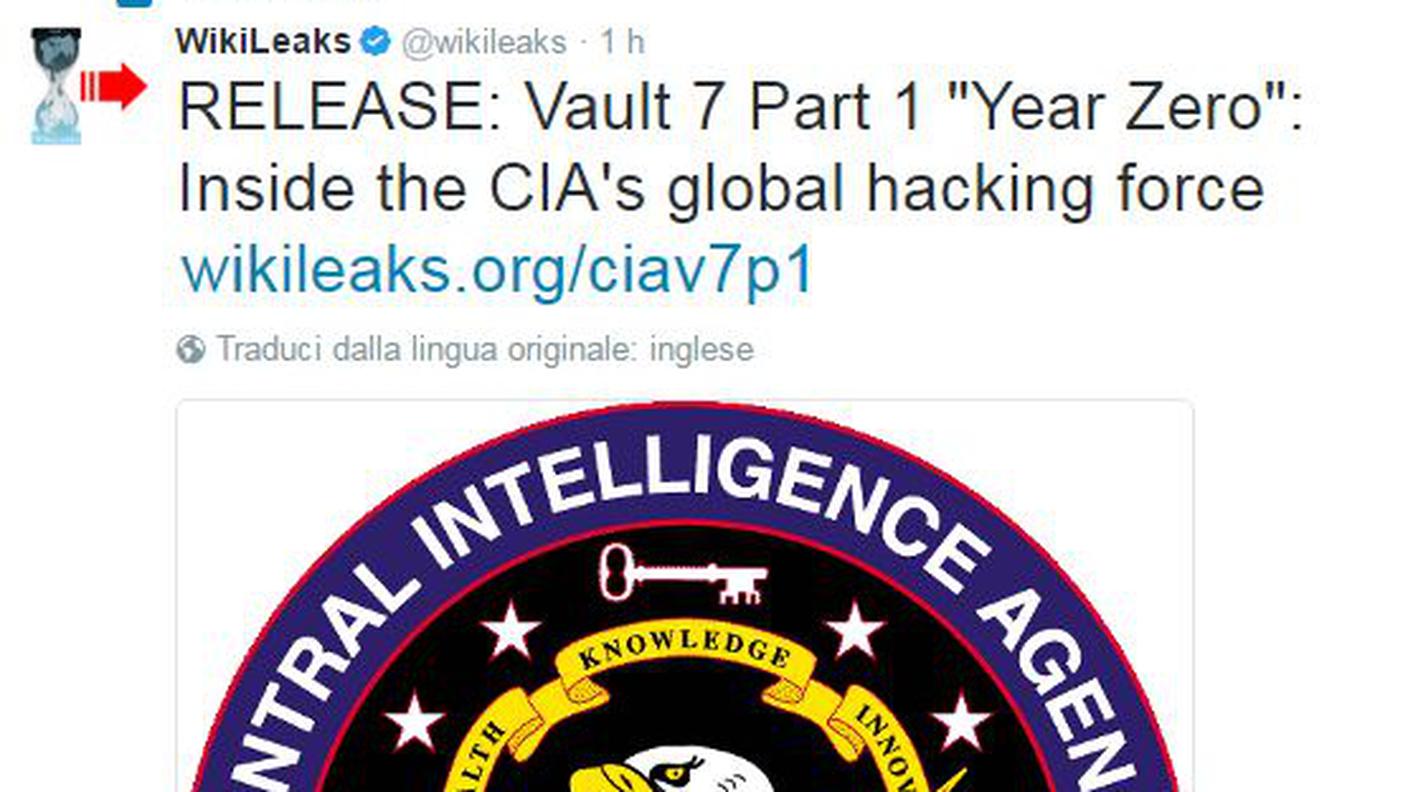 "Vault 7" il nome in codice scelto per la pubblicazione dei documenti confidenziali