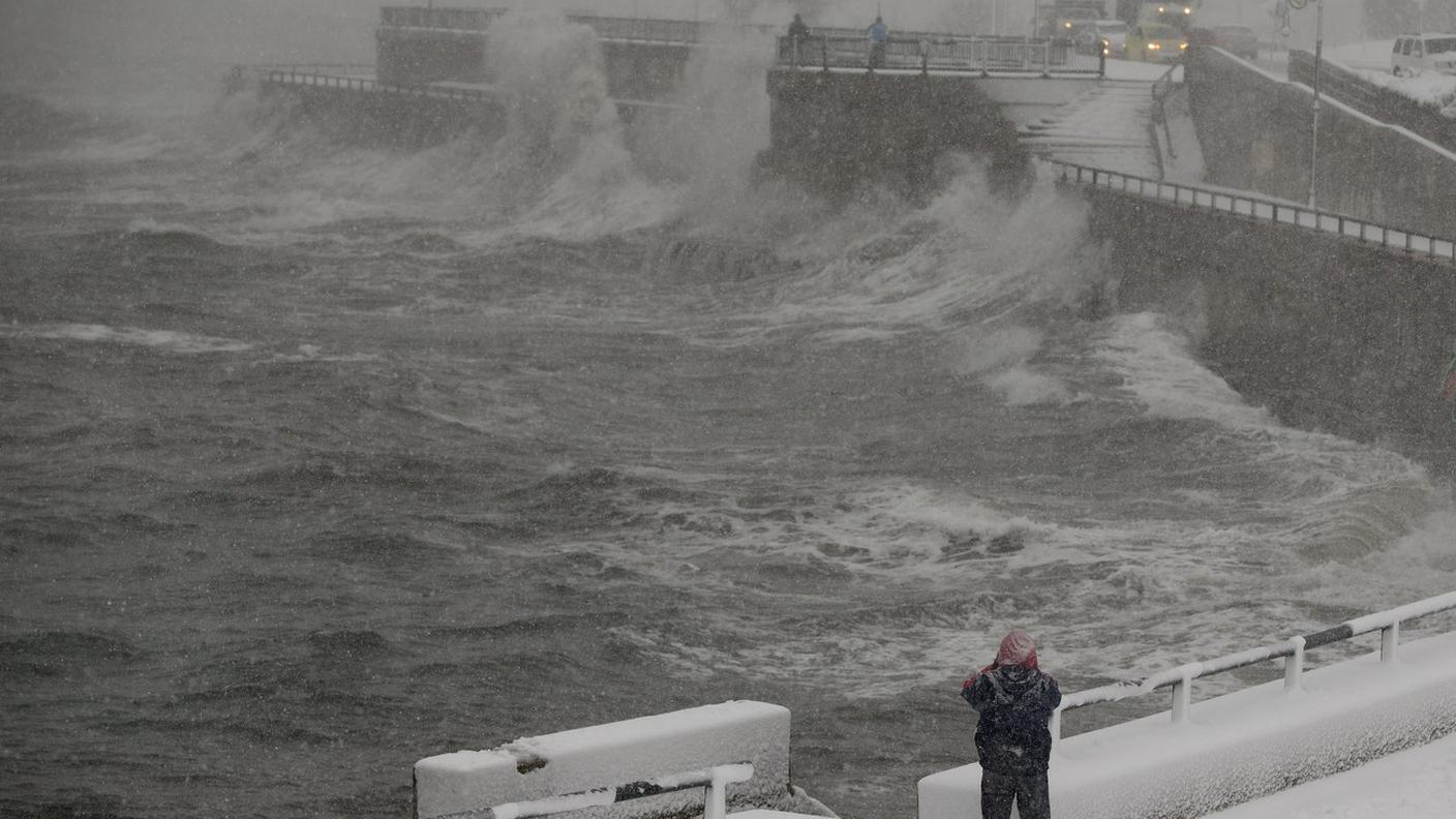 La tempesta sulle coste del Massachusetts