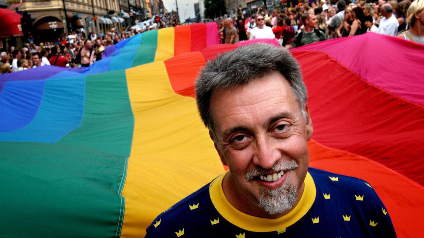 L'artista durante il gay pride di Stoccolma del 2003