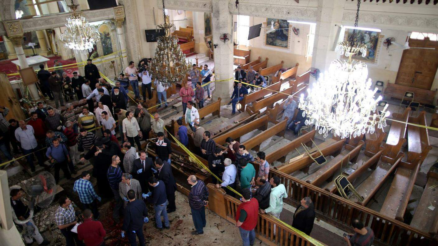 La chiesa di Tanta devastata dall'esplosione