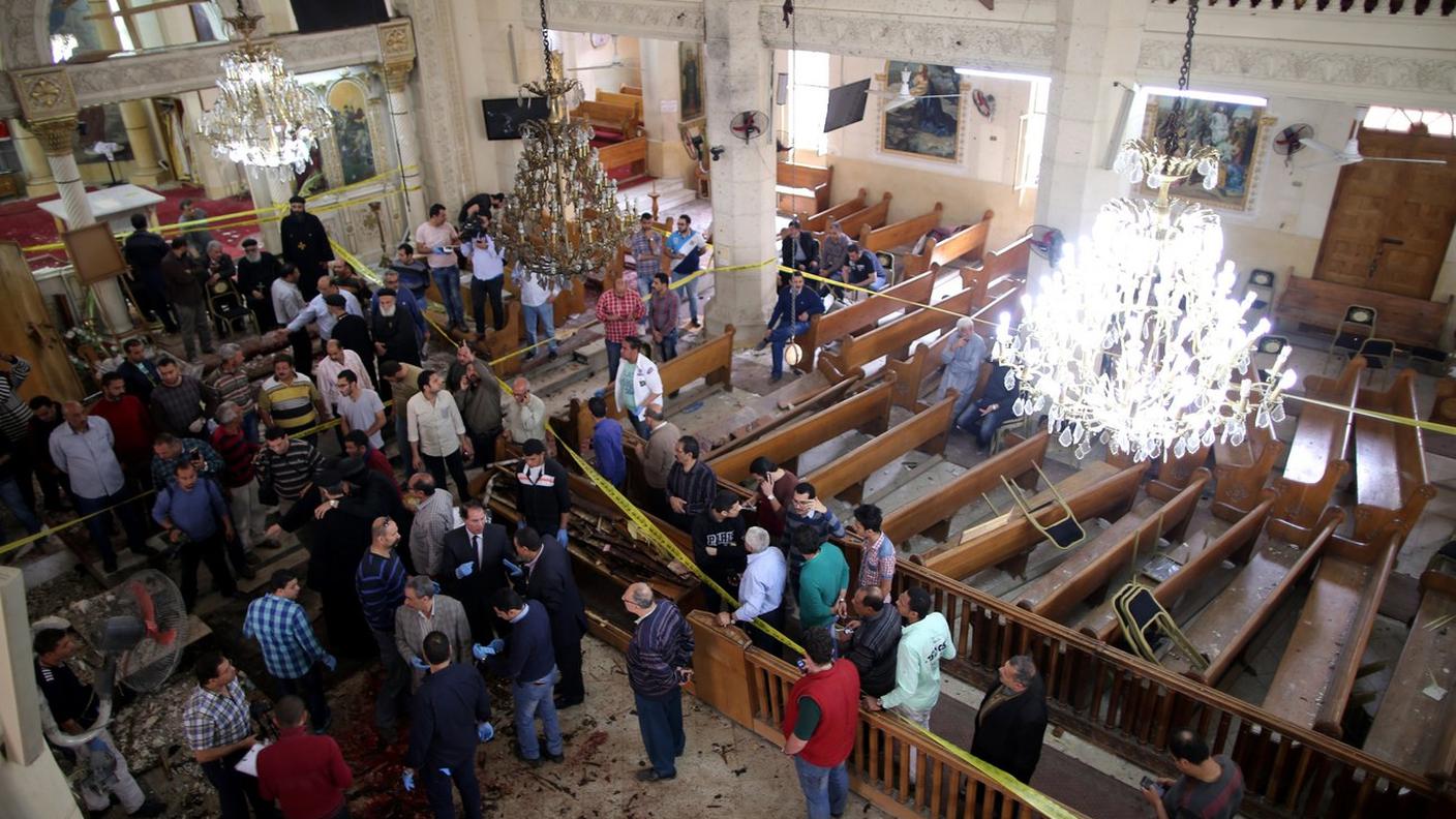 La chiesa di Tanta devastata dall'esplosione