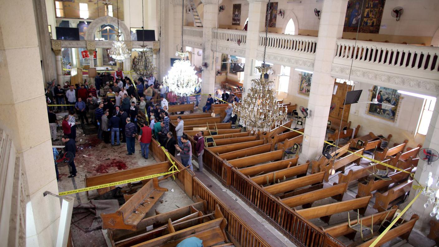 La chiesa di Tanta dopo l'attentato