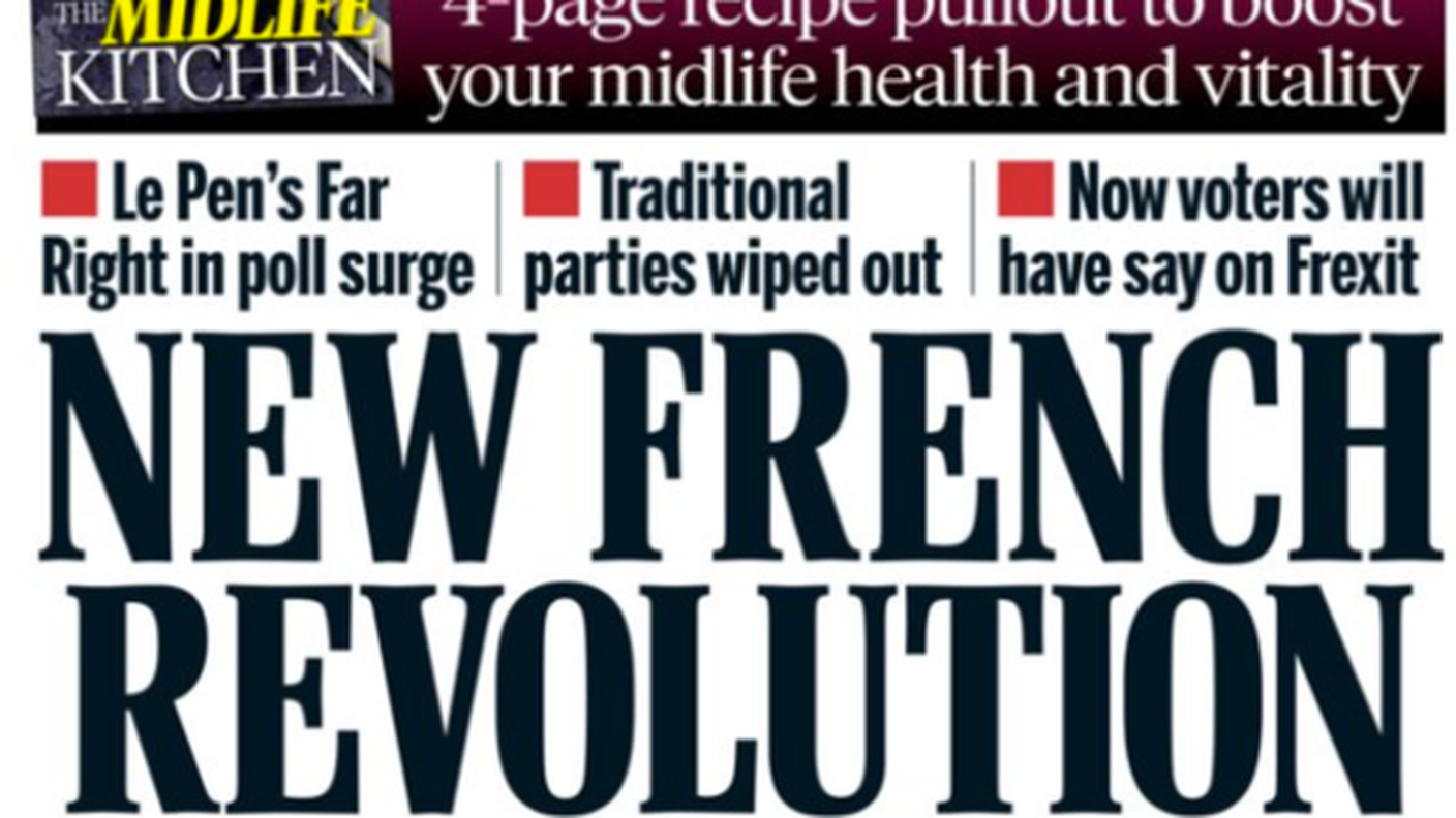 Il titolo del Daily Mail, la nuova rivoluzione francese