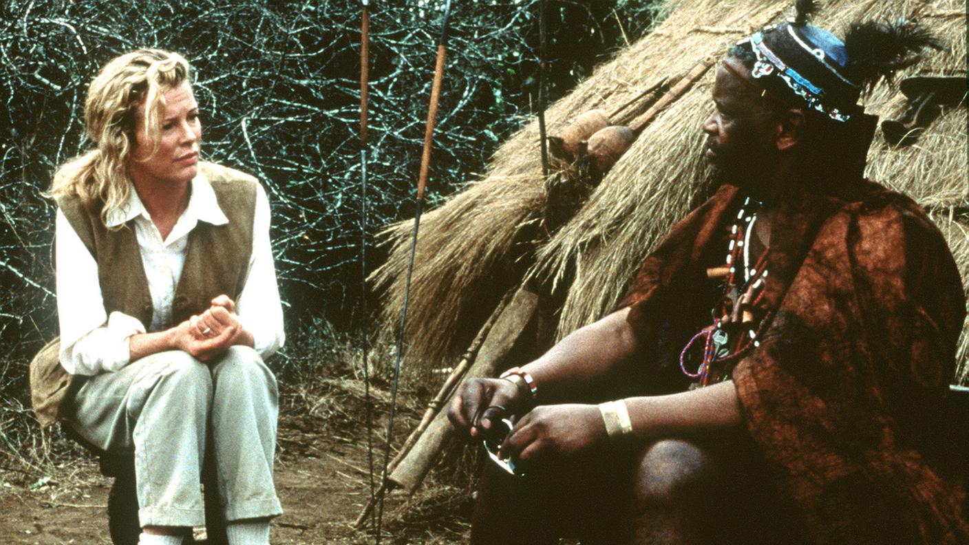 Kim Basinger nel fim tratto dal romanzo di Kuki Gallmann, Sognavo l'Africa