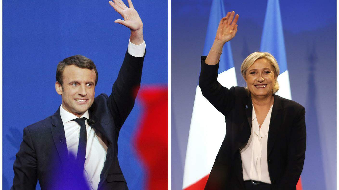 Emmanuel Macron (EnMarche!) e Marine Le Pen (Front National)