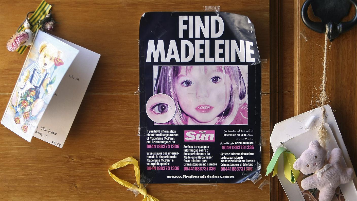 Un volantino per ritrovare Madeleine McCann
