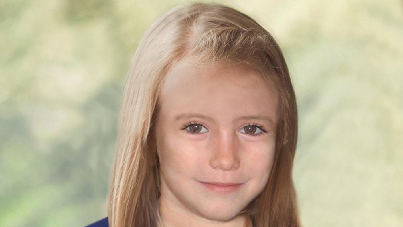 Una foto invecchiata di Maddie, distribuita dalla polizia inglese nel 2012