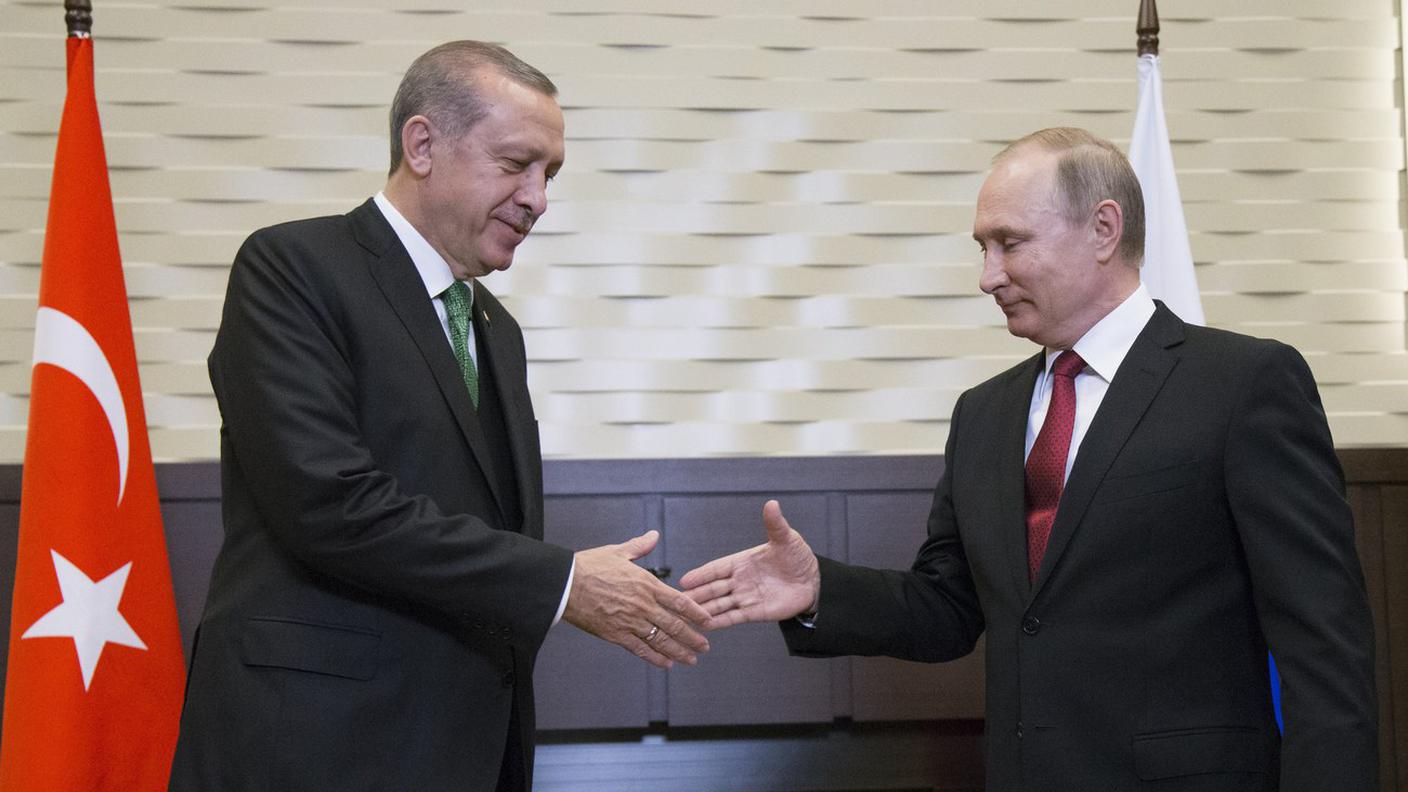 Il presidente turco Recep Tayyip Erdogan e il suo omologo russo, Vladimir Putin