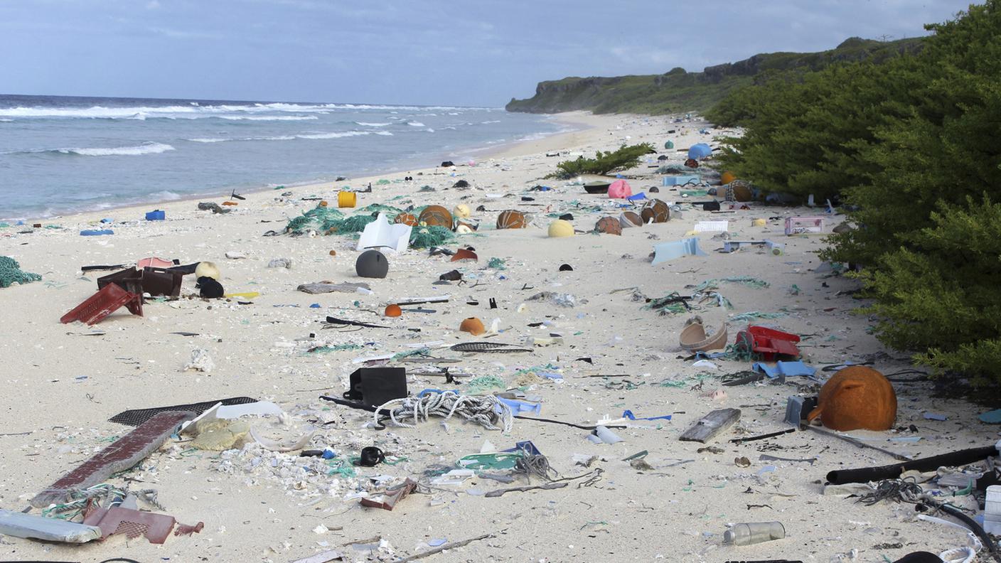 L'ex paradiso è soffocato da 239 pezzi di plastica per metro quadrato