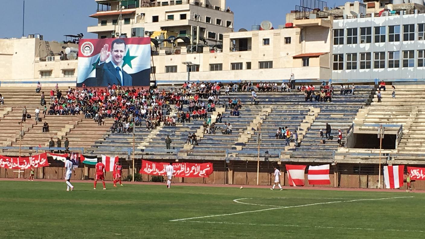 Lo stadio di Homs dove la squadra di casa ha affrontato la compagine di Hama
