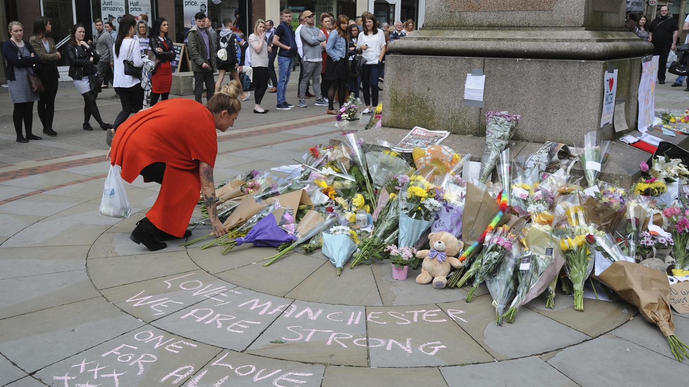 Un'immagine scattata oggi a Manchester