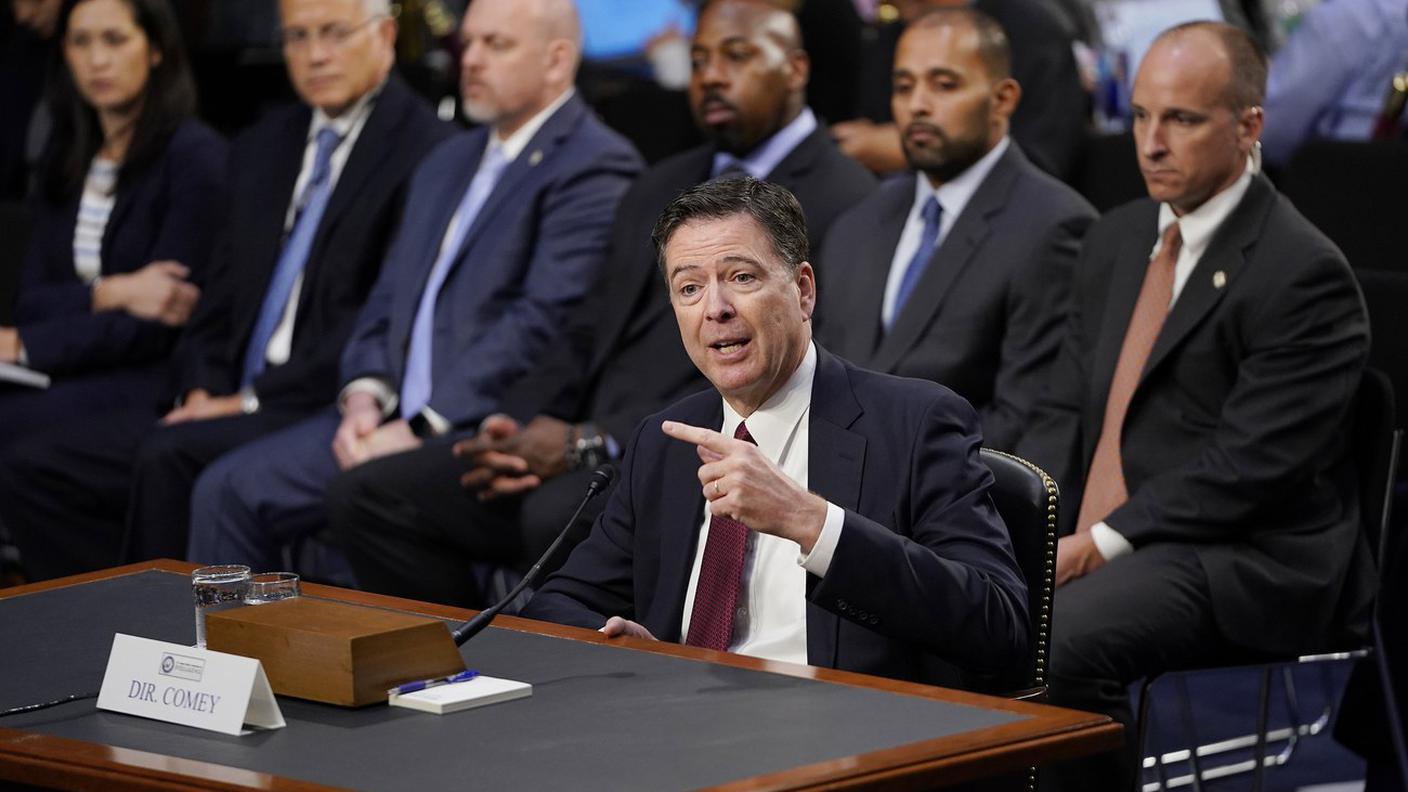 L’ex direttore dell’FBI, James Comey nell'audizionein Senato sul Russiagate