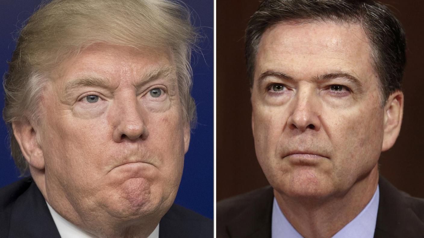 Il presidente americano Donald Trump versus James Comey, ex direttore dell'Fbi silurato da Trump