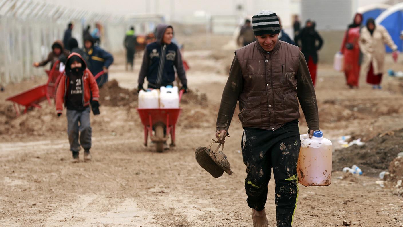 Un'immagine dal campo di Khazir, vicino a Mosul