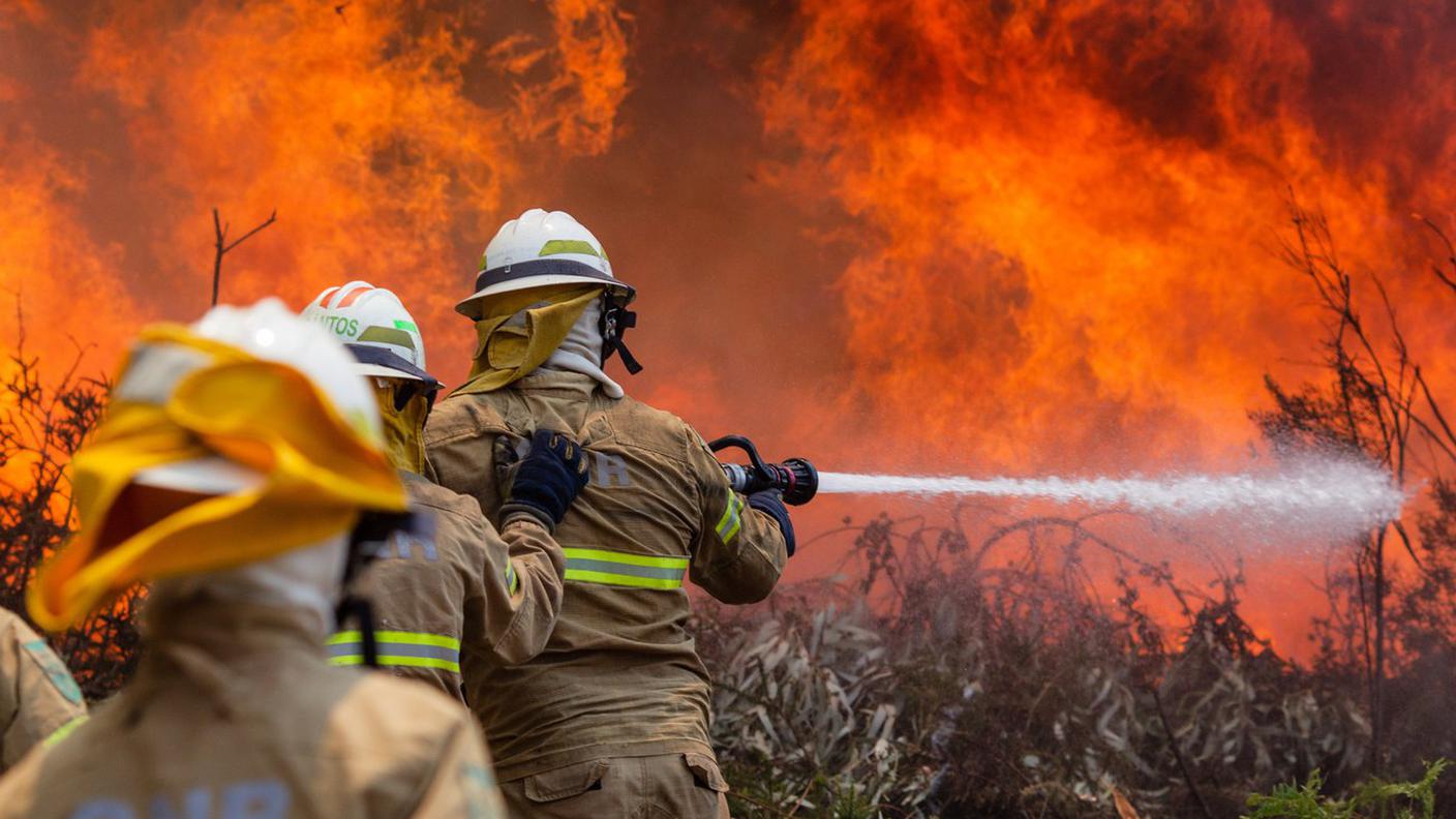 All'origine dell'incendio ci sarebbe un fulmine
