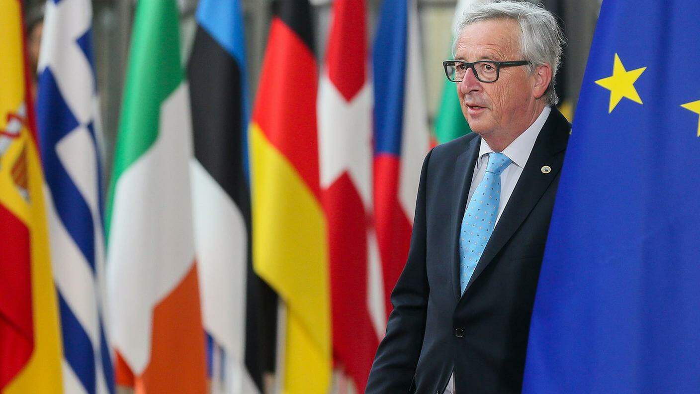 Jean-Claude Juncker, presidente della Commissione europea al vertice di Bruxelles