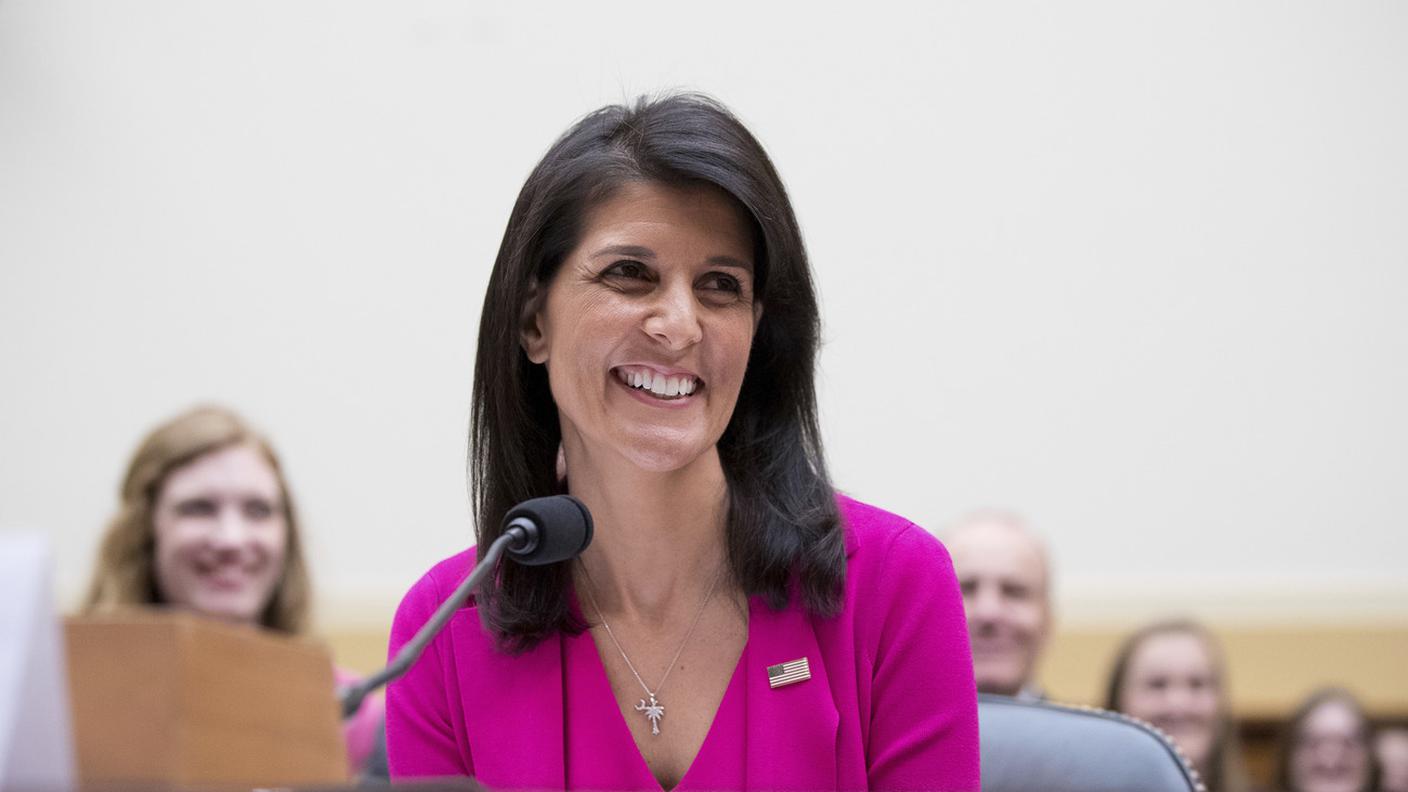 L'ambasciatrice americana Nikki Haley