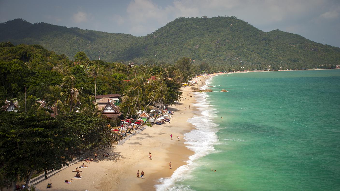 La spiaggia di Lamai dove è avvenuto il ritrovamento
