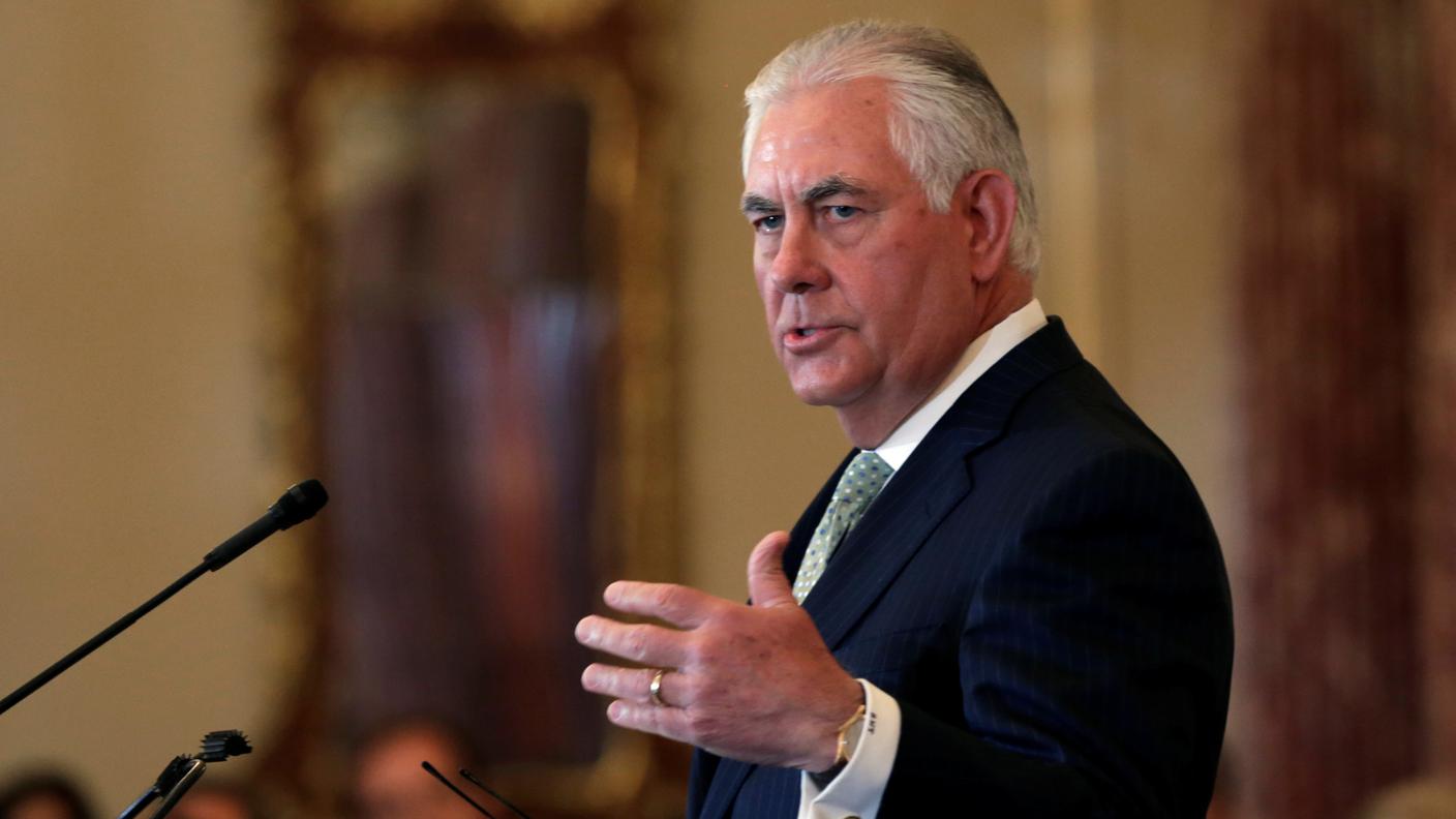 Il segretario di Stato statunitense Rex Tillerson