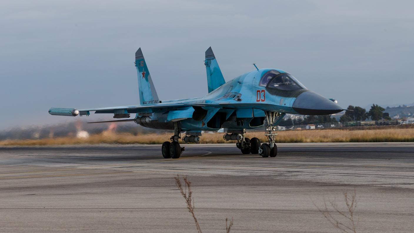 Un velivolo Sukhoi SU-34 