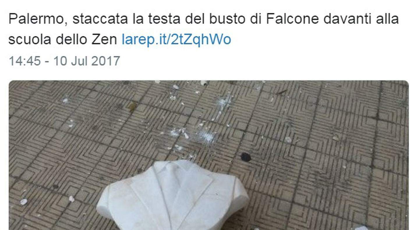 La foto nel tweet di Repubblica Palermo