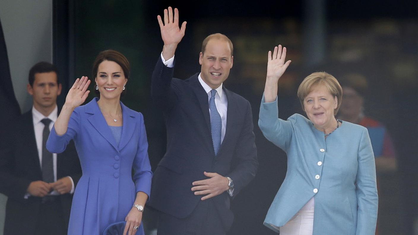 William e Kate insieme ad Angela Merkel