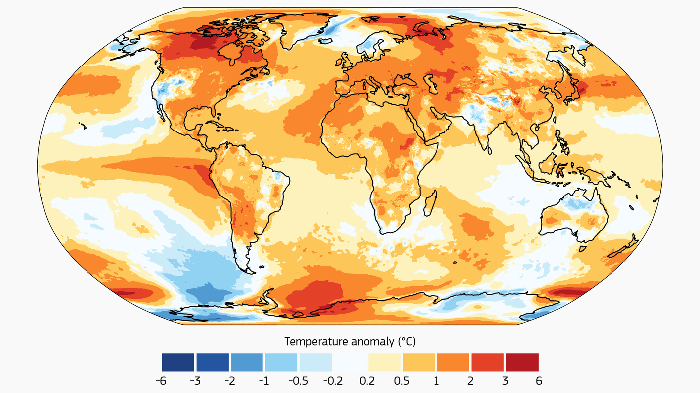 Copernicus: le anomalie della temperatura registrate nel 2023