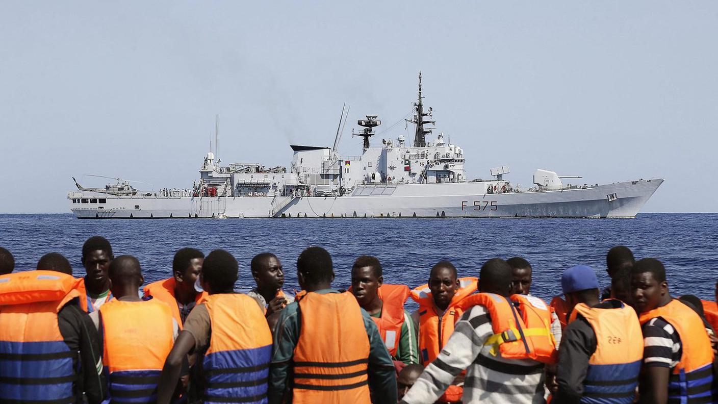 Una nave da guerra italiana