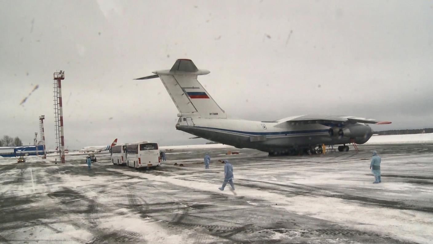 Un Ilyushin IL-76 simile a quello caduto nella regione di Belgorod