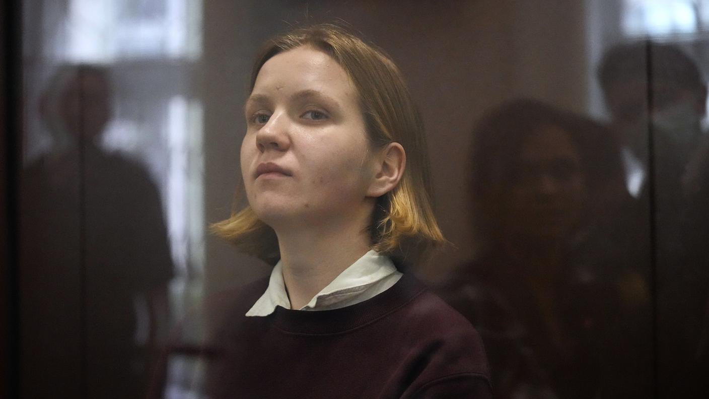 Daria Trepova al processo che l'ha vista condannata a 27 anni