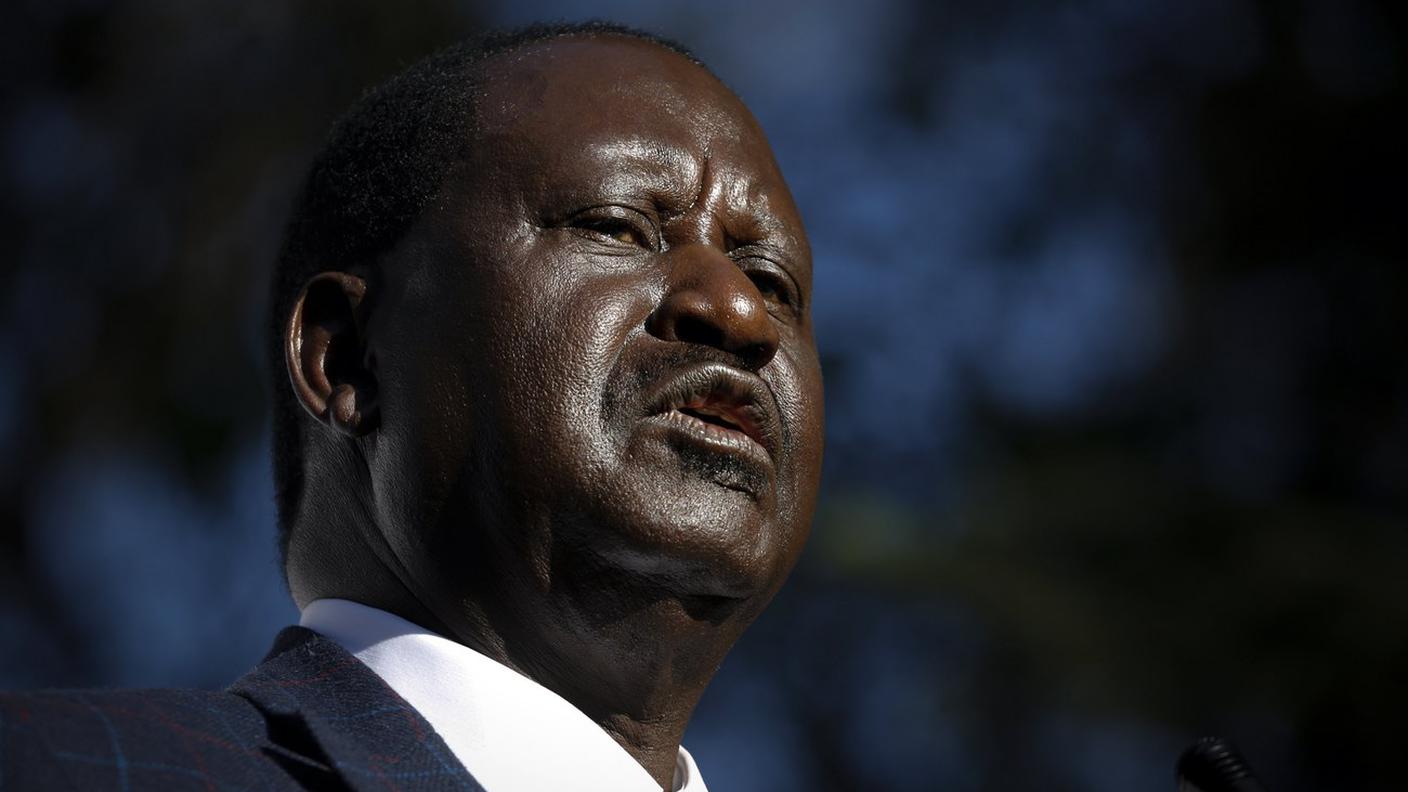 Odinga in un'immagine scattata mercoledì a Nairobi