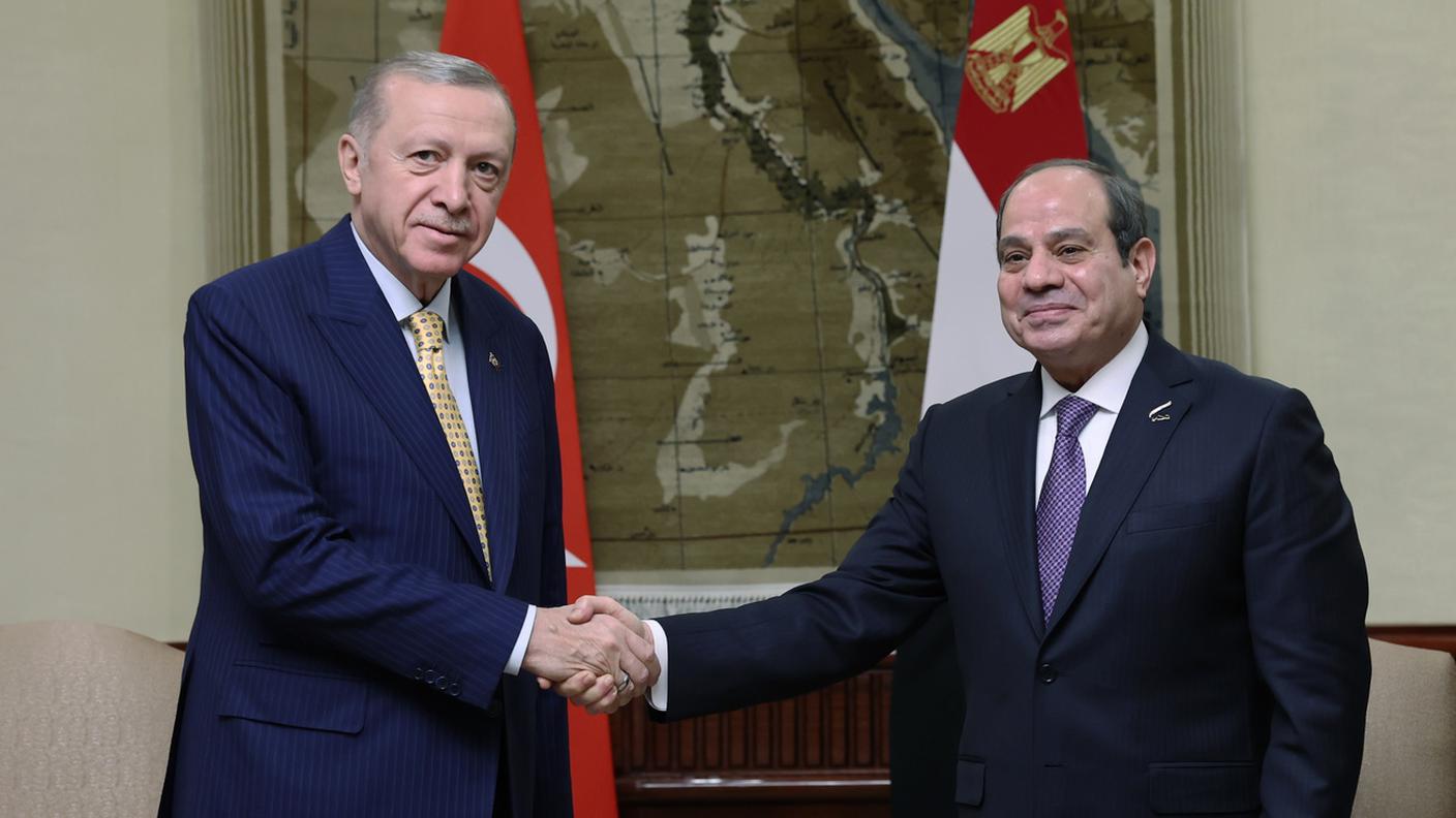 Il presidente turco Erdogan e quello egiziano Al-Sisi