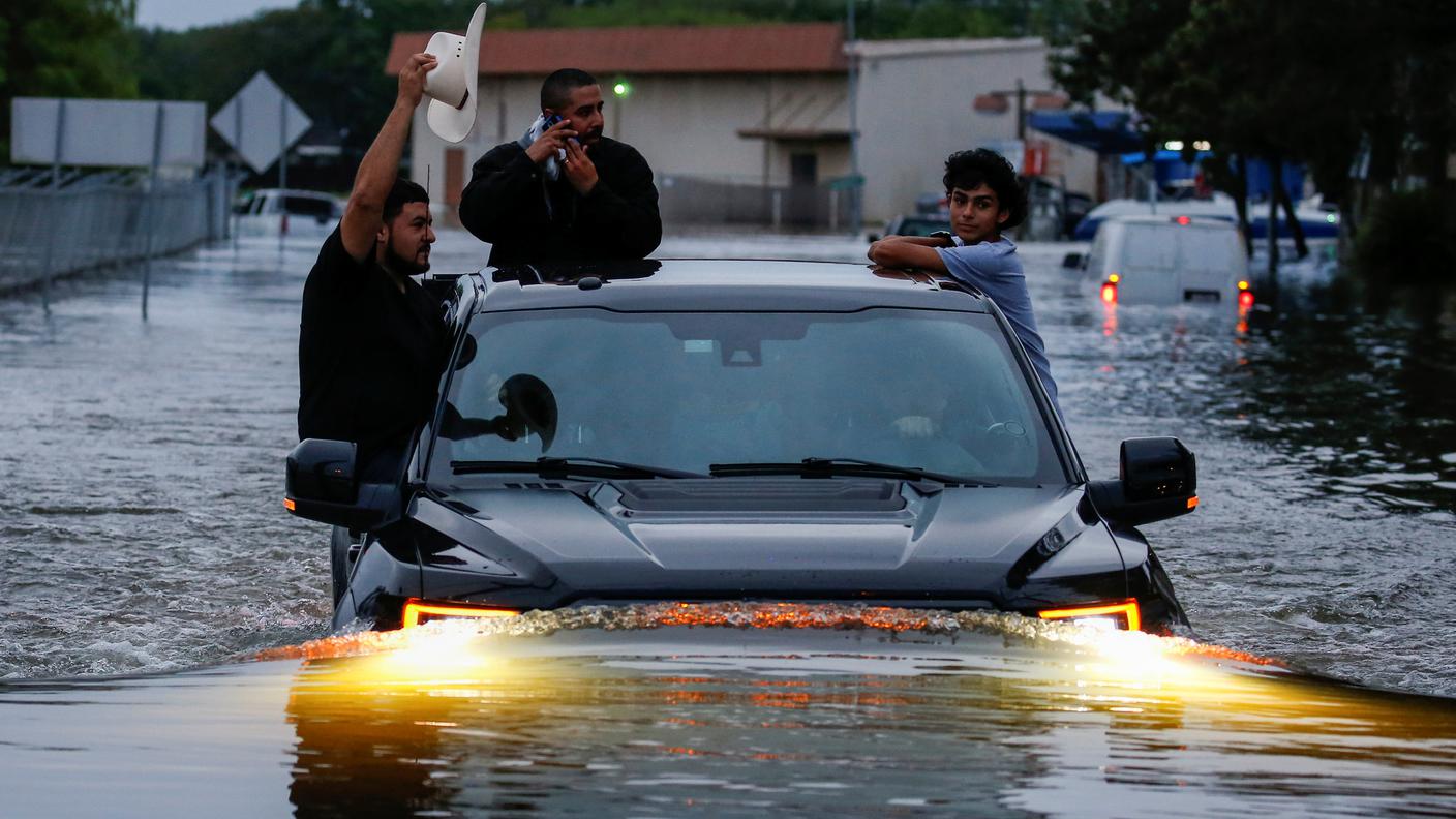 La città colpita dalla tempesta tropicale Harvey