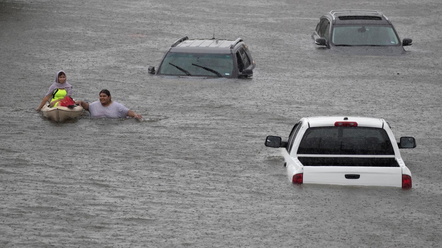 La città colpita dalla tempesta tropicale Harvey