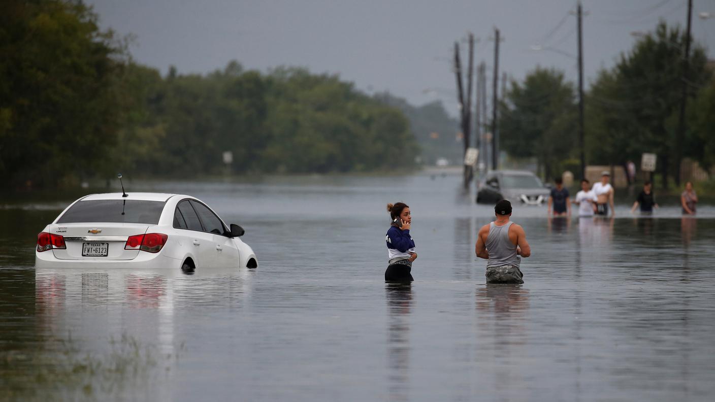 La città colpita dalla tempesta tropicale Harvey